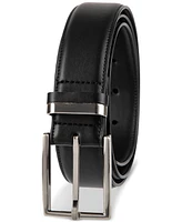 Alfani Men's Burnished Edge and Metal Loop Dress Belt, Created for Macy's