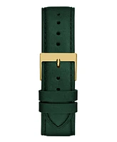 Guess Men's Analog Green Leather Watch, 44mm