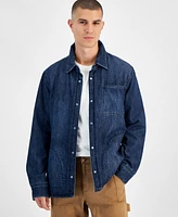 Sun + Stone Men's Valley Snap Front Denim Shirt Jacket, Exclusively at Macy's