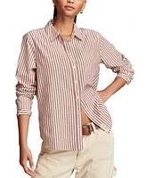 Lucky Brand Women's Boyfriend Button-Down Shirt