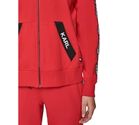 Karl Lagerfeld Paris Women's Logo-Tape Track Jacket