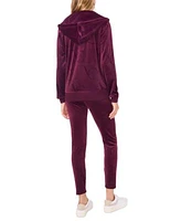 Vince Camuto Womens Velour Embossed Hoodie Leggings