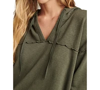 Lucky Brand Women's Lettuce-Edge Knit Hoodie