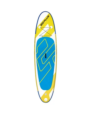 11 Feet Inflatable Stand Up Paddle Board with Aluminum Paddle-Yellow