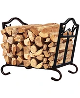 Givimo Foldable Firewood Log Rack Steel Wood Storage Holder