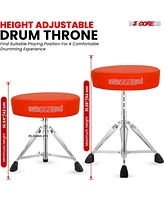 5 Core Drum Throne Padded Adjustable Guitar Stool Drummer Seat for Adults & Kids