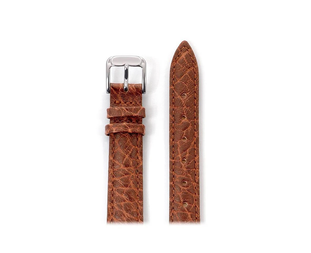 Speidel Ladies' Heavy Texture Buffalo Grain Leather Watchband 12mm Honey