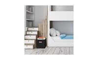 Superio Fabric Organizing Bin, 10.75 Fabric Cube with Handles Cream