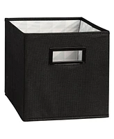 Superio Fabric Organizing Bin, 10.75 Fabric Cube with Handles Cream