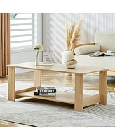 Streamdale Furniture Log Textured Coffee Table for Modern Living Rooms