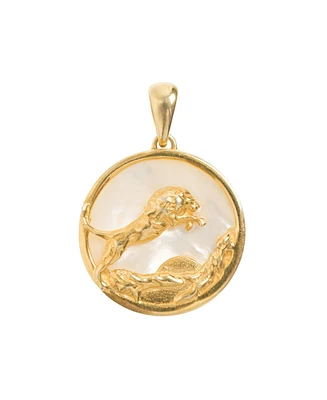 Freya Rose Leo, Gold Zodiac Pendant