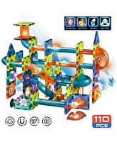 Contixo Magnetic Light-Up 3D Tiles Building Set – 110 Piece Stem Marble Run Blocks for Kids, Fun Educational Toy for Boys & Girls Ages 3-10+