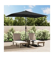 vidaXL Outdoor Parasol with Metal Pole 118.1"x78.7" Anthracite