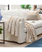 Chanasya Premium Faux Fur Ombre Throw Blanket - Super Soft