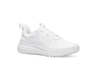 Shoes for Crews Men's Crossing Slip Resistant Work Shoes, Healthcare and Food Service Sneakers, Water Resistant, White, 14