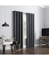 Sun Zero Noir 52" x 96" Textured Thermal Blackout Curtain Panel