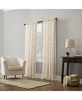 No. 918 Yvette 52" x 95" Trellis Jacquard Sheer Curtain Panel