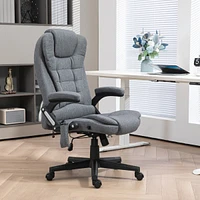 Streamdale Furniture 6 Point Vibrating Massage Office Chair with Lumbar Heat Gray