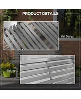 Streamdale Furniture Aluminum Slatted Park Bench: 48.5" for Garden, Patio, Deck