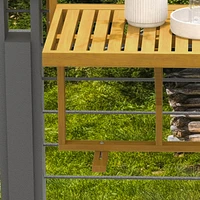 Balcony Railing Table: Foldable, Height-Adjustable, Space-Saving