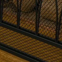 Streamdale Furniture 3-Panel Fireplace Screen with Metal Mesh