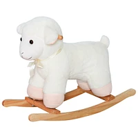 Simplie Fun Lamb Rocking Horse: Stuffed Animal Ride for Kids