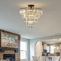 Modern Black Chandelier for Dining, Living, Bedroom