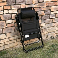 Folding Patio Chairs: Adjustable, Removable Headrest