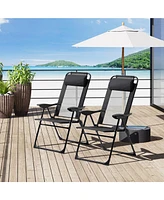 Streamdale Furniture Folding Patio Chairs: Adjustable, Removable Headrest