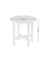 WestinTrends All-Weather Outdoor Patio Round Poly Adirondack Side Table