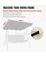 Yescom 76"x44" Replacement Swing Canopy UV30+ 180gsm Outdoor Porch Top Patio Seat Cover