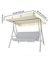 Yescom 76"x44" Replacement Swing Canopy UV30+ 180gsm Outdoor Porch Top Patio Seat Cover