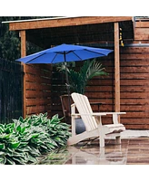 9ft Outdoor Patio Umbrella with Tilt and Crank, Uv Protection, Waterproof, Blue