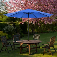 Streamdale Furniture 9ft Outdoor Patio Umbrella with Tilt and Crank, Uv Protection, Waterproof, Blue