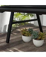 48.5" Aluminum Park Bench for Outdoor Spaces