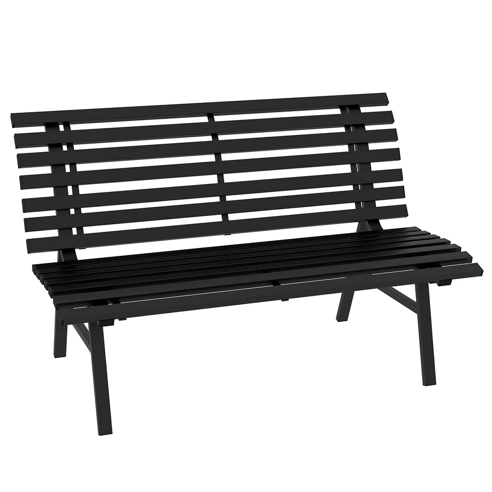 Simplie Fun 48.5" Aluminum Park Bench for Outdoor Spaces