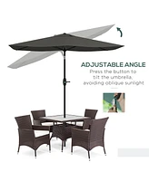 6.5' x 10' Rectangular Patio Umbrella
