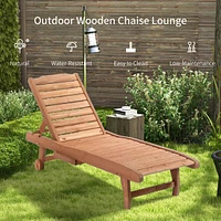 Chaise Lounge Pool Chair with Table and Wheels