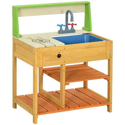 Streamdale Furniture Mud Kitchen Playset for Kids with Toys