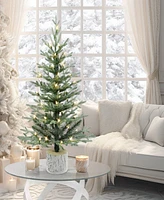 Puleo Pre-Lit Potted Artificial Tree 3 ft