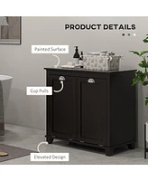 2-Compartment Tilt-Out Laundry Hamper Cabinet