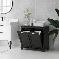 2-Compartment Tilt-Out Laundry Hamper Cabinet