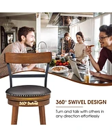 Skonyon 25.5-in Set of 2 Swivel Counter Height Bar Stools