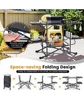 Givimo Folding Portable Outdoor Cook Station with Heat-Resistant Aluminum Tabletop