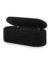 Modern Boucle Teddy Ottoman with Storage