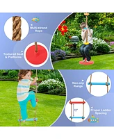 Givimo 4-in-1 660 lbs Heavy Duty Swing Set for Kids Aged 3-9 Years Old-Yellow
