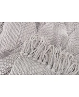 Chanasya Premium Textured Knit Throw Blanket with Tassels - Soft, Cozy Blanket for Couch, Bed, Living Room - 60" x 70” - Orange