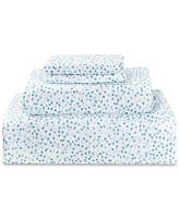 Sunham Microfiber Easy Care Printed 4-Pc. Sheet Set