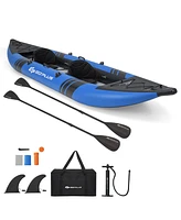 Sugift Inflatable 2-person Kayak Set with Aluminium Oars and Repair Kit