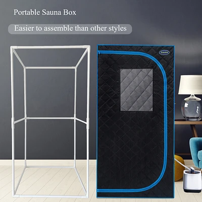Portable Full-Body Steam Sauna Tent with Remote, Chair, and Generator